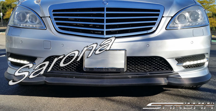 Custom Mercedes S Class  Sedan Front Lip/Splitter (2010 - 2013) - $390.00 (Part #MB-038-FA)